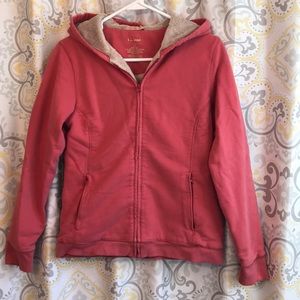 LL Bean zip up sweater with hood